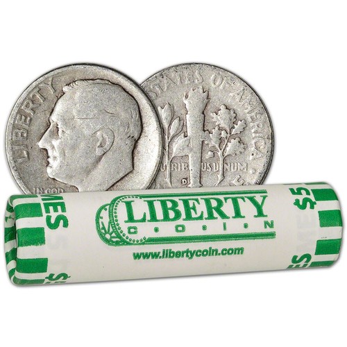 Silver dimes roll of - 90%,