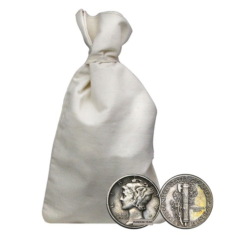 Silver mercury dime - silver, $50