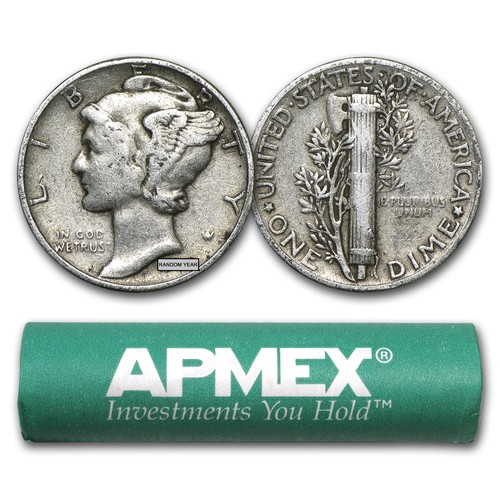 Silver mercury dime - silver,