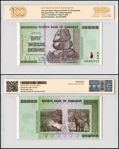 Zimbabwe trillion dollars - 50,