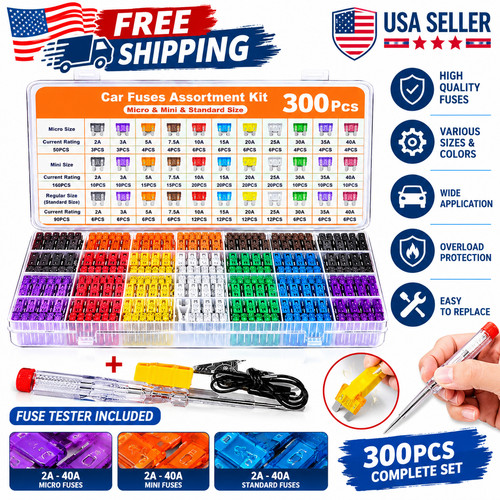 300pcs car fuse assortment - 300pcs,
