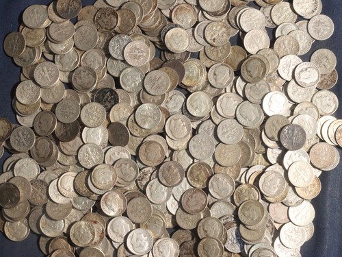 Roosevelt dime roll - roll, coins)