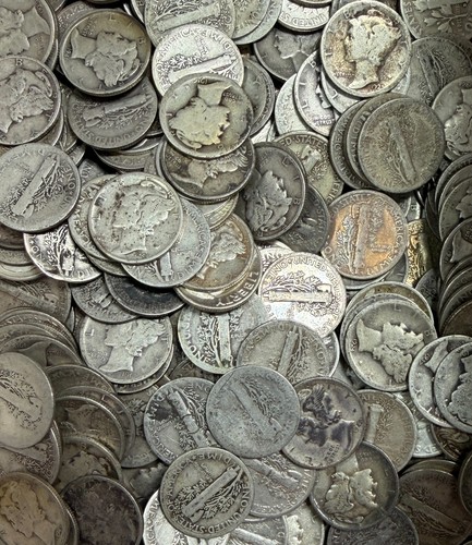 Lot mercury dimes 90 - dimes, 90%
