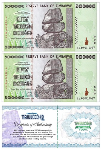 Zimbabwe trillion dollars - trillion,