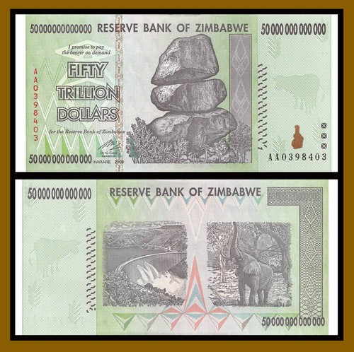 Trillion zimbabwe dollars - zimbabwe,