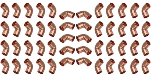 Copper pipe fittings - pipe, 90