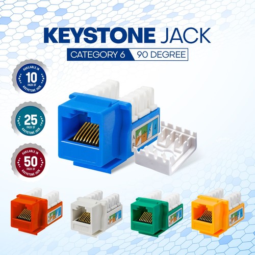 Pack cat6 rj45 - 50, keystone