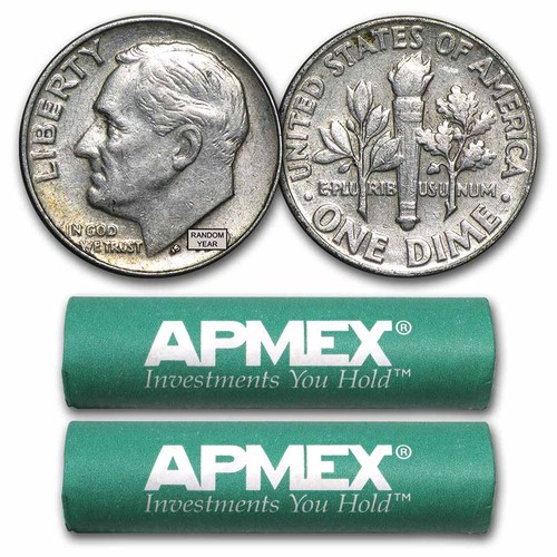 Silver roosevelt dimes - 90%,