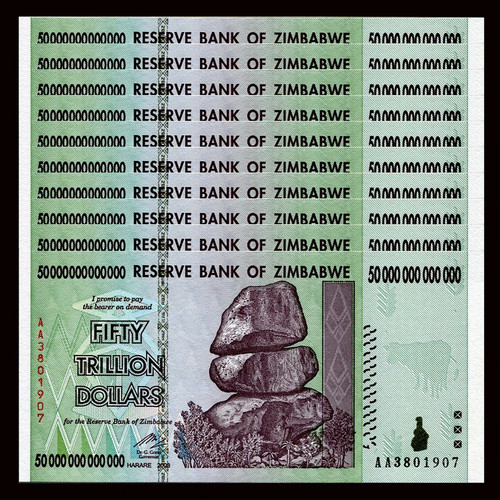 Zimbabwe trillion dollars - 50,