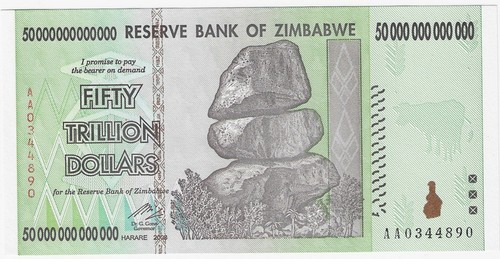 Zimbabwe banknote trillion - zimbabwe,