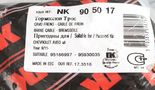 Cavo freno stazionamento nk - freno,